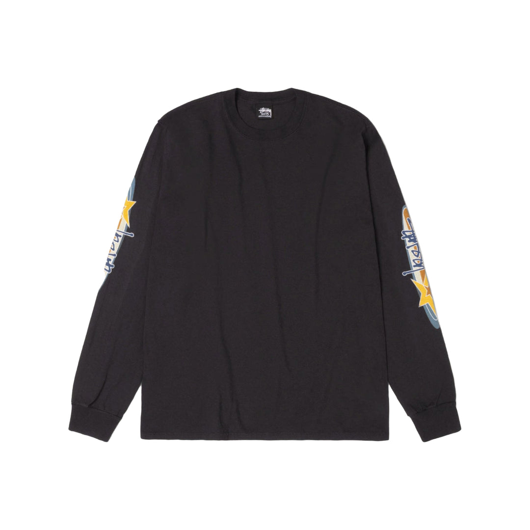Stussy Two Star Pigment Dyed LS Tee - Faded Black