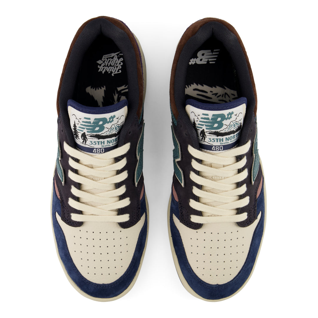 New Balance Numeric x 35th North 480 - Off White / Teal