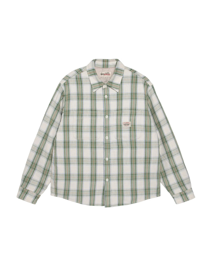 Stussy Lau Plaid Shirt Jacket - Off White