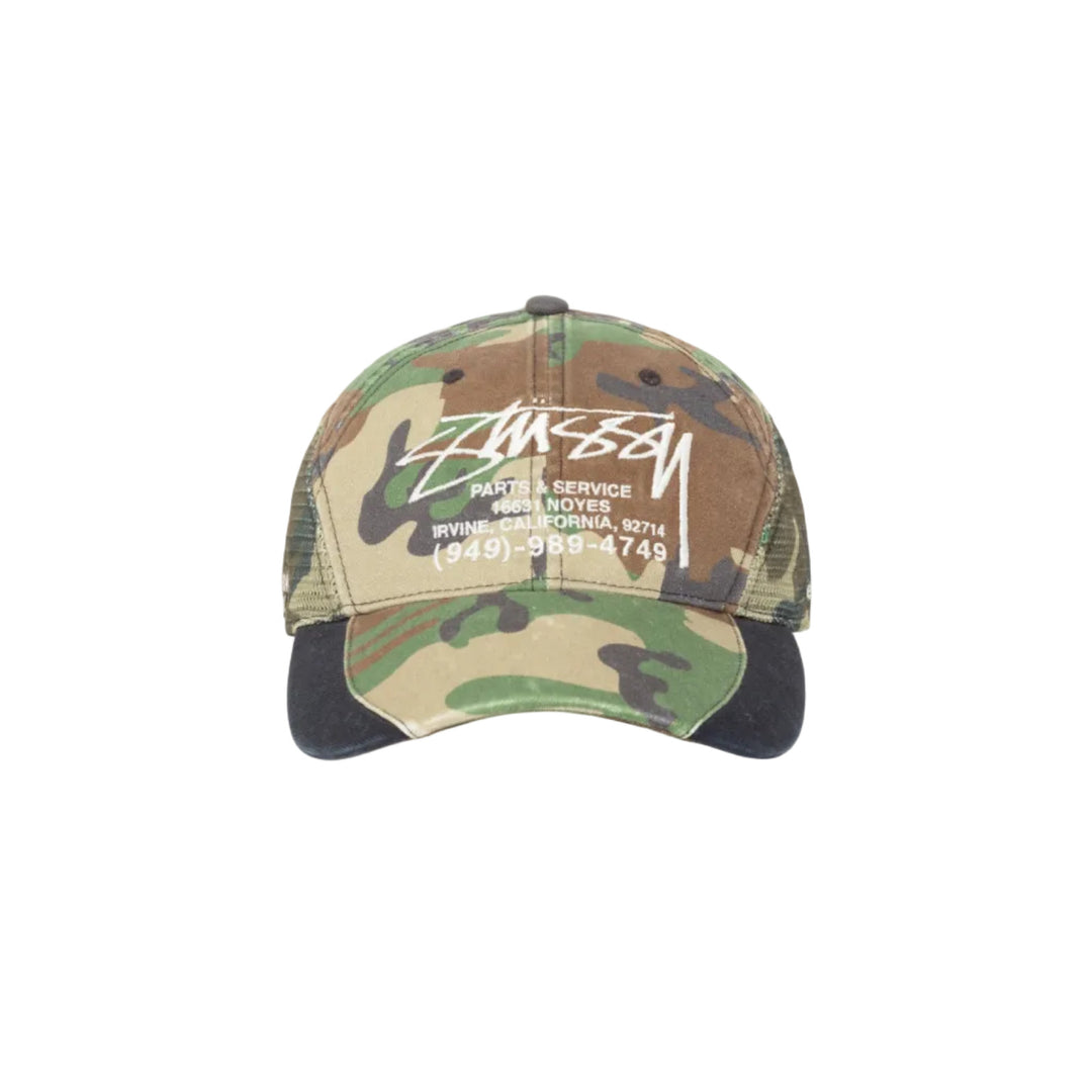 Stussy Service Mesh Low Pro Strapback Cap - Camo