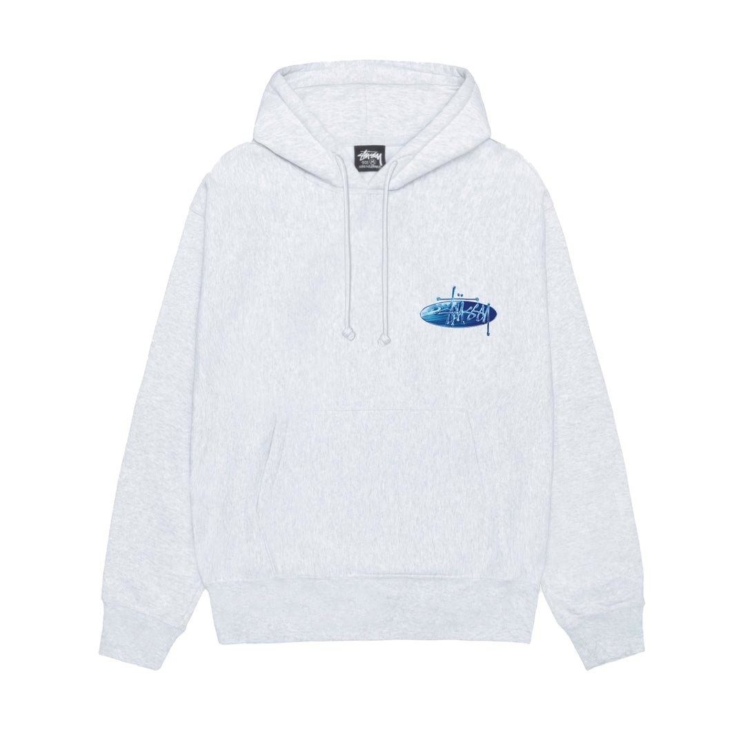 Stussy Wave Oval Hood - Ash Heather