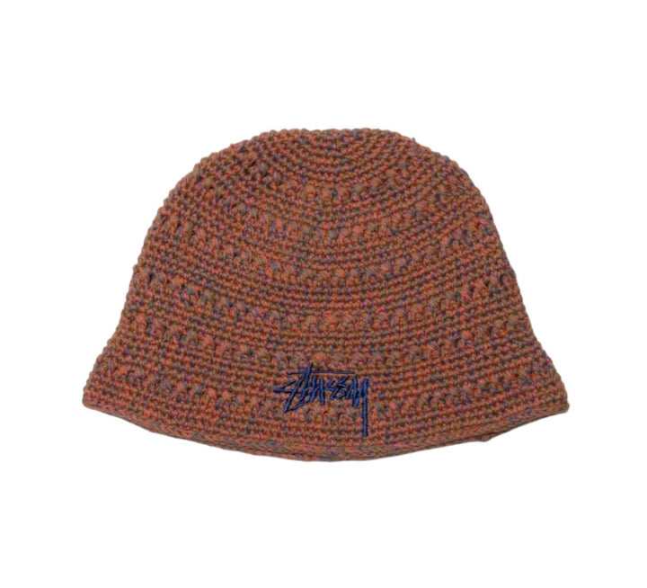 Stussy Hemp Stock Knit Bucket Hat - Multi Brown