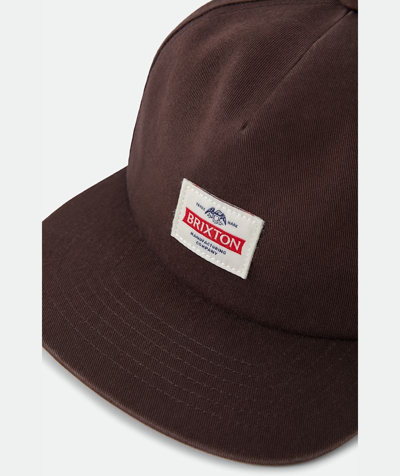 Brixton Trademark Snapback - Walnut Brown