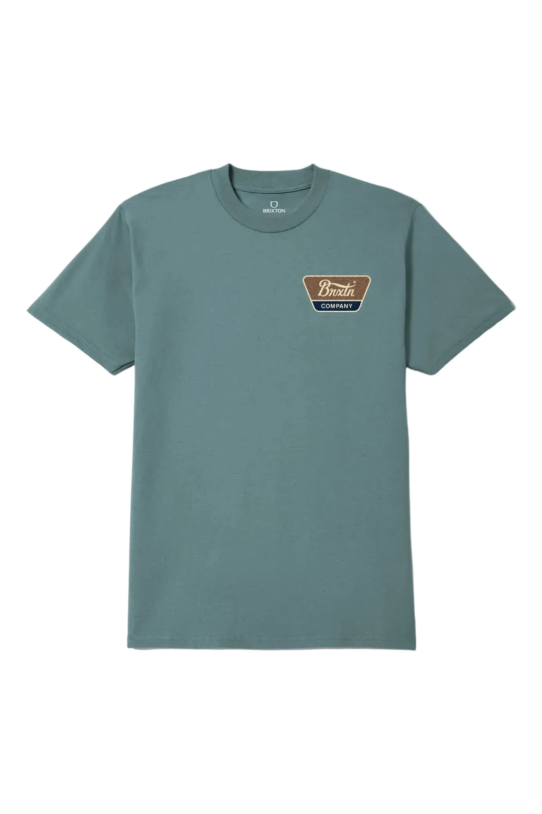 Brixton Linwood S/S Standard T-Shirt - Ocean Breeze / Brown