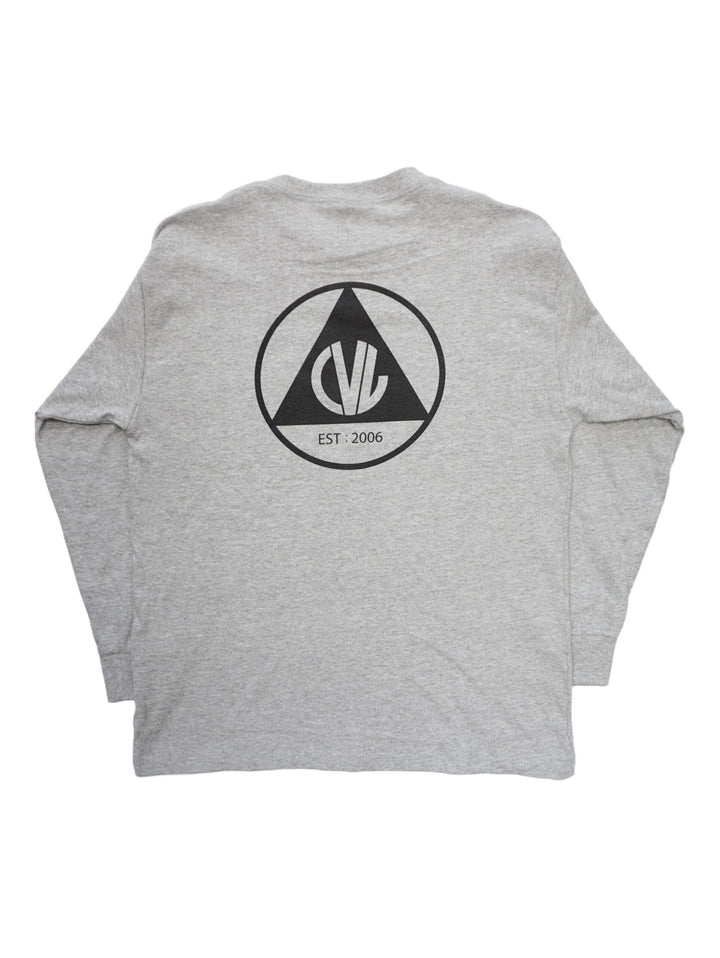 Civil Defense Youth Longsleeve Tee - Sport Grey / Black